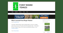 Desktop Screenshot of firstroundtennis.com