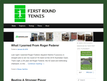 Tablet Screenshot of firstroundtennis.com